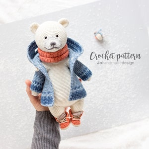 PATTERN Elia the polar bear and Gin the robin amigurumi digital crochet pattern PDF file imagem 1