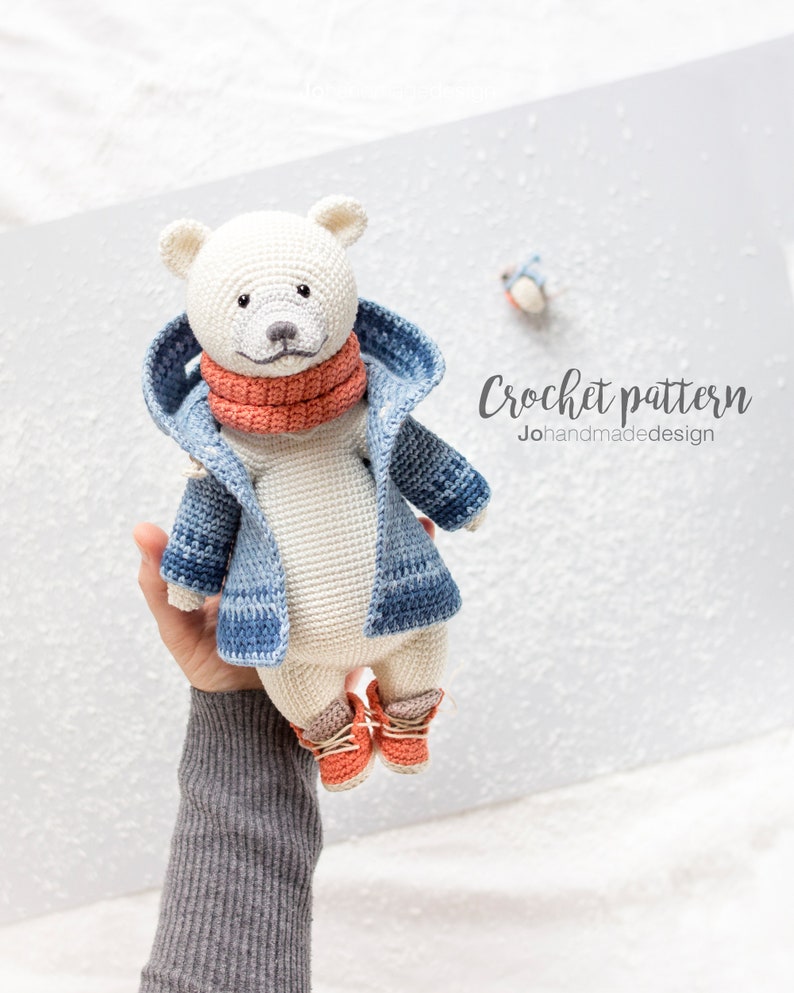 PATTERN Elia the polar bear and Gin the robin amigurumi digital crochet pattern PDF file imagem 1
