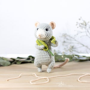 Mouse SALVATORE and the BLADE of GRASS crochet pattern image 2