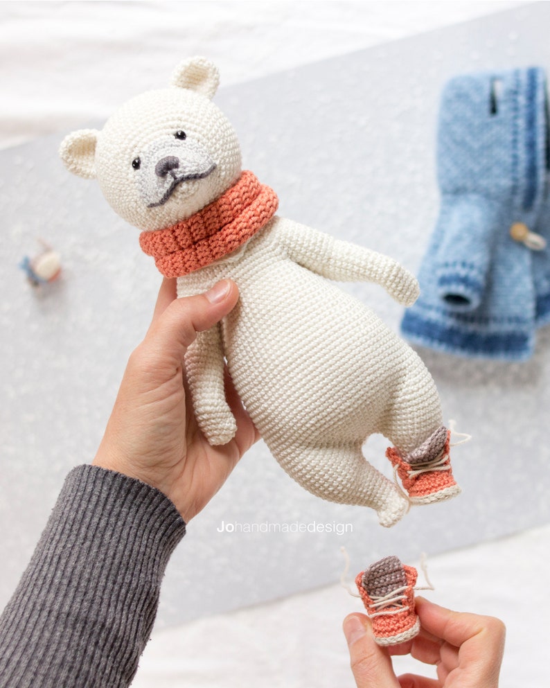 PATTERN Elia the polar bear and Gin the robin amigurumi digital crochet pattern PDF file image 6