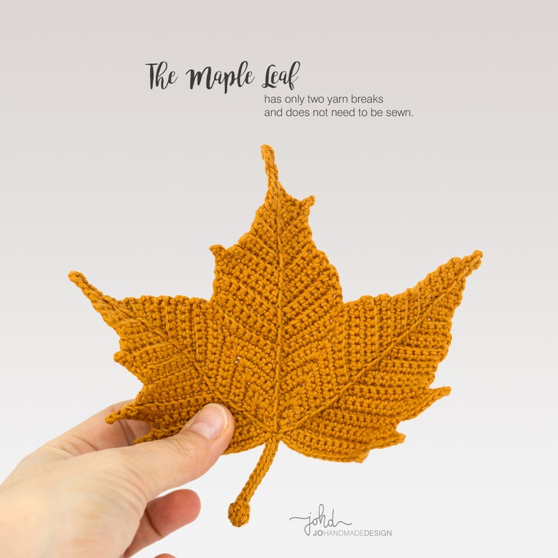 Zoe and the Maple Leaves PDF Crochet Pattern Cute Amigurumi Mouse, Crochet Dry Leaf DIY image 9