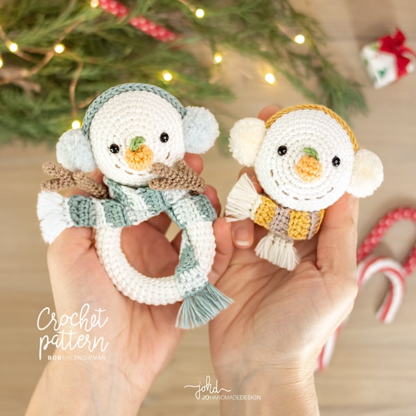 BOB, the funny SNOWMAN - crochet pattern