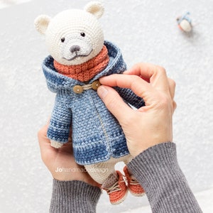 PATTERN Elia the polar bear and Gin the robin amigurumi digital crochet pattern PDF file imagem 7