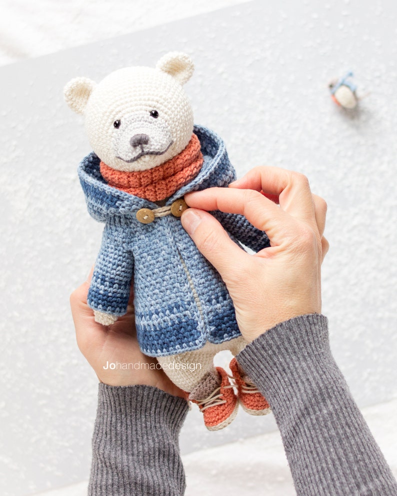 PATTERN Elia the polar bear and Gin the robin amigurumi digital crochet pattern PDF file image 7