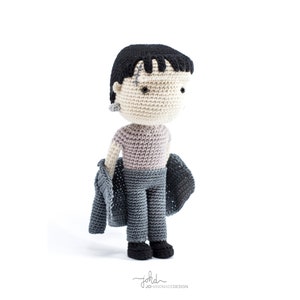 Frankenstein, pumpkins and fallen leaves Amigurumi crochet pattern image 5