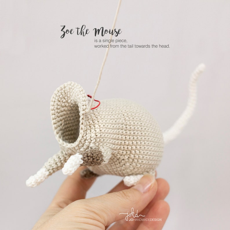 Zoe and the Maple Leaves PDF Crochet Pattern Cute Amigurumi Mouse, Crochet Dry Leaf DIY image 8