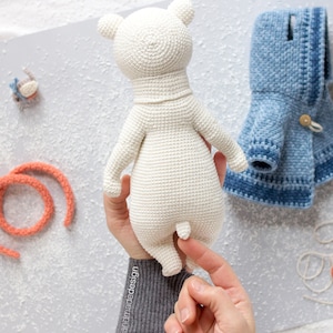PATTERN Elia the polar bear and Gin the robin amigurumi digital crochet pattern PDF file imagem 5