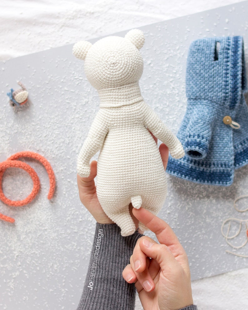 PATTERN Elia the polar bear and Gin the robin amigurumi digital crochet pattern PDF file image 5