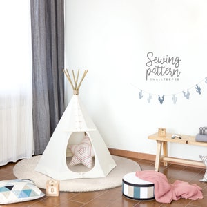 Teepee Digital Pattern, SMALL size - Indian Play Tent - PDF file