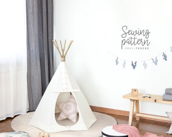 Teepee Digital Pattern, SMALL size - Indian Play Tent - PDF file