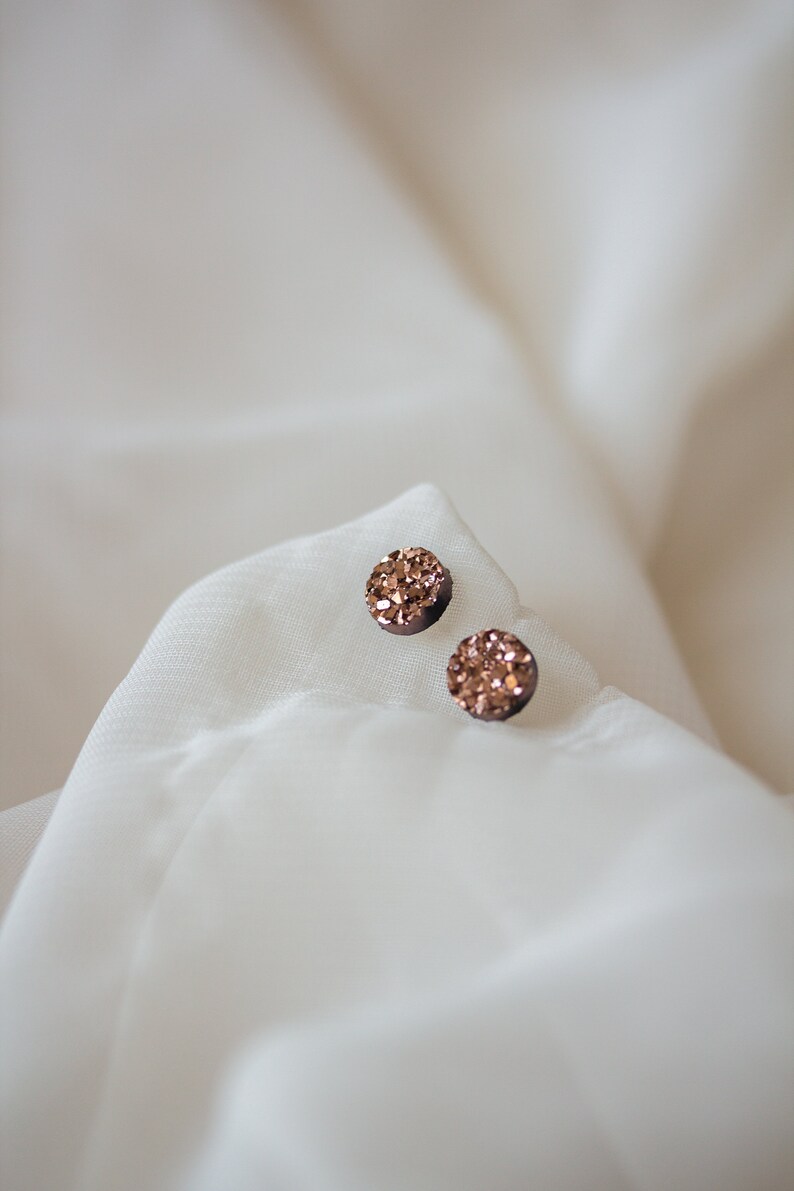 rose gold bridesmaid earrings