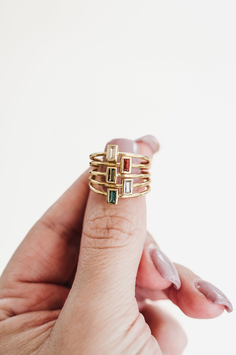 stackable birthstone rings for mom