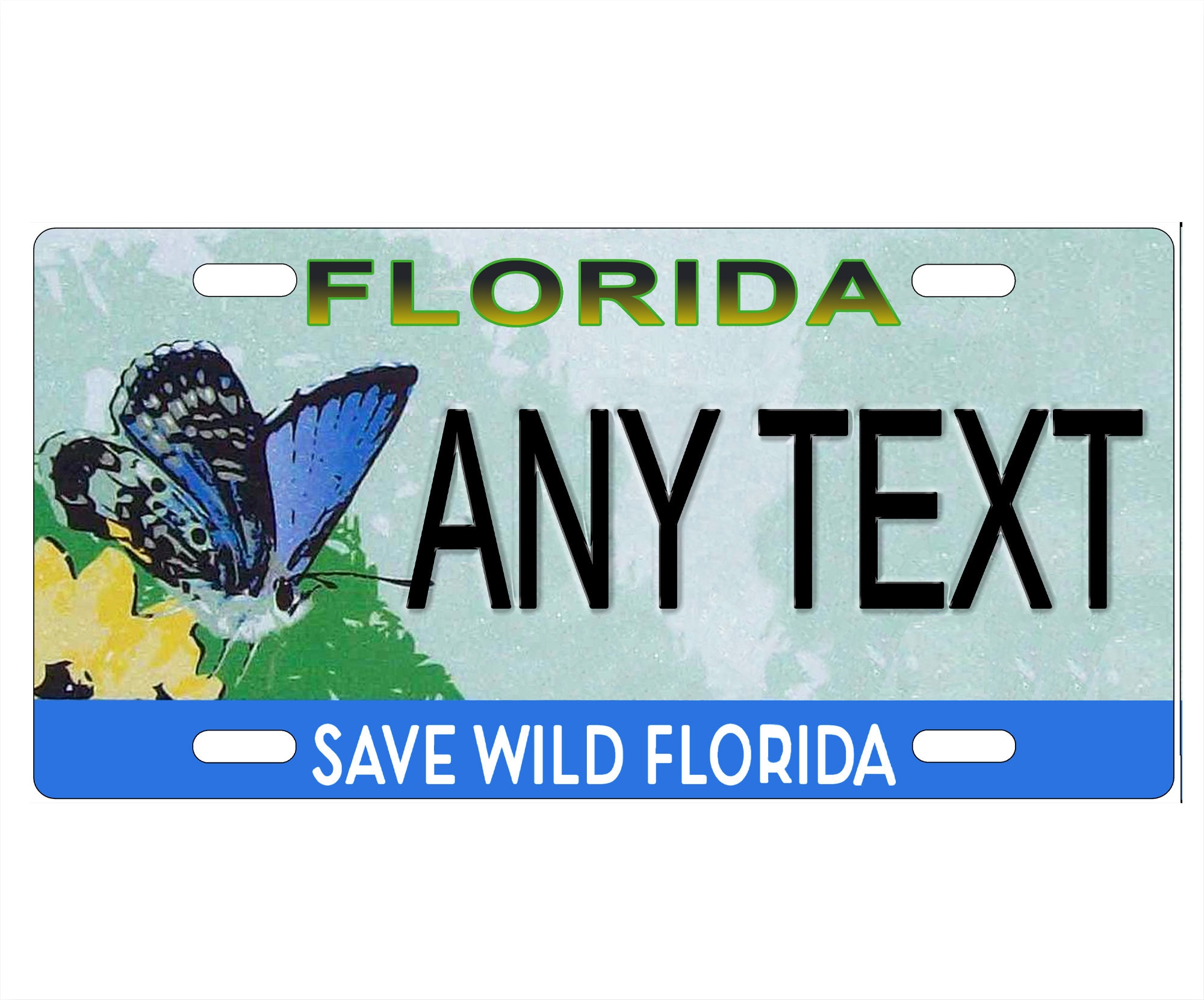 Custom Personalized State License Plate Florida Novelty Etsy UK