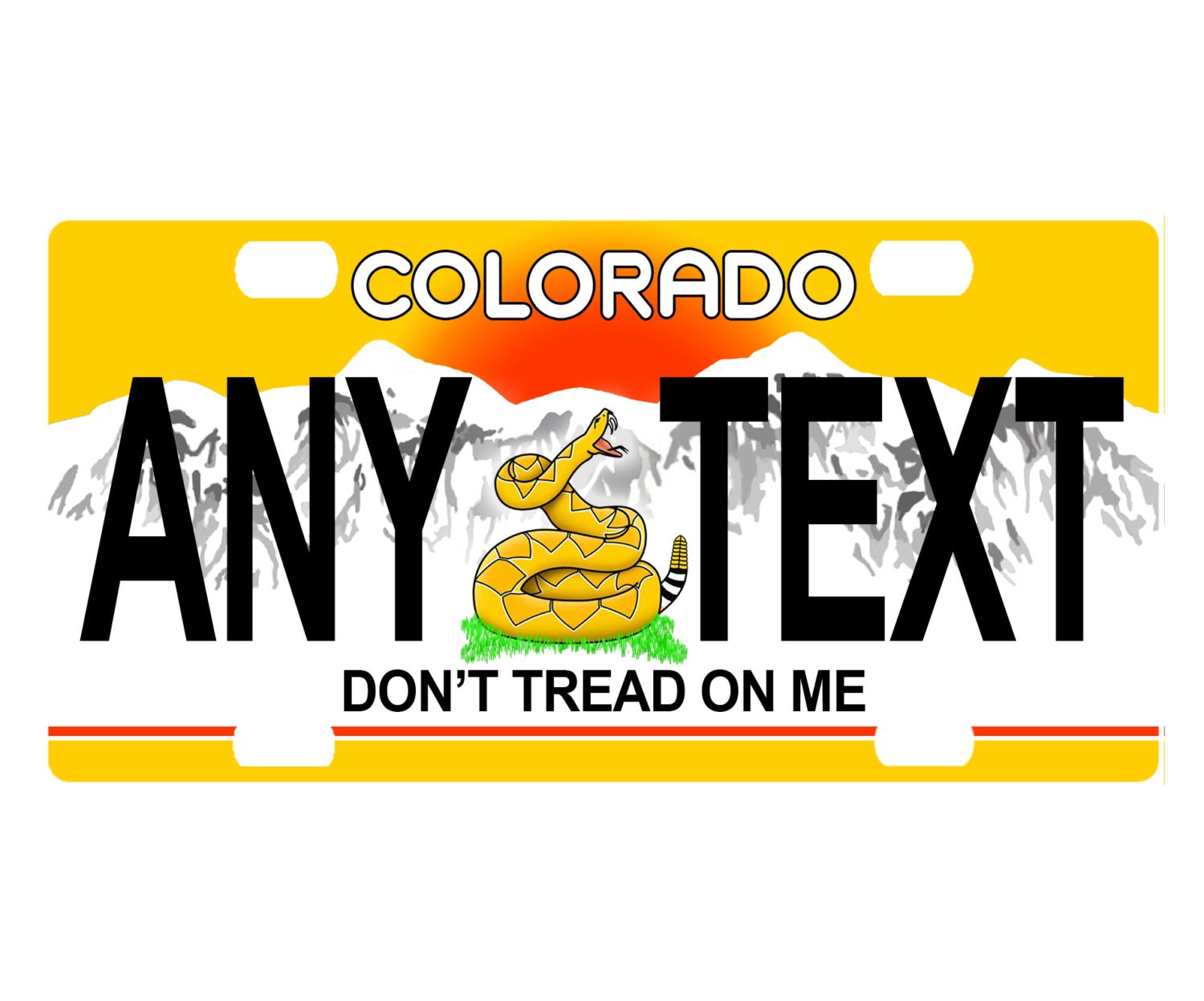 Custom Personalized State License Plate Colorado Don't Etsy