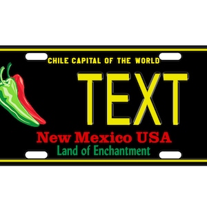 personalized state license plate - New Mexico 3  Novelty Plate-Printed Flat, 3 sizes