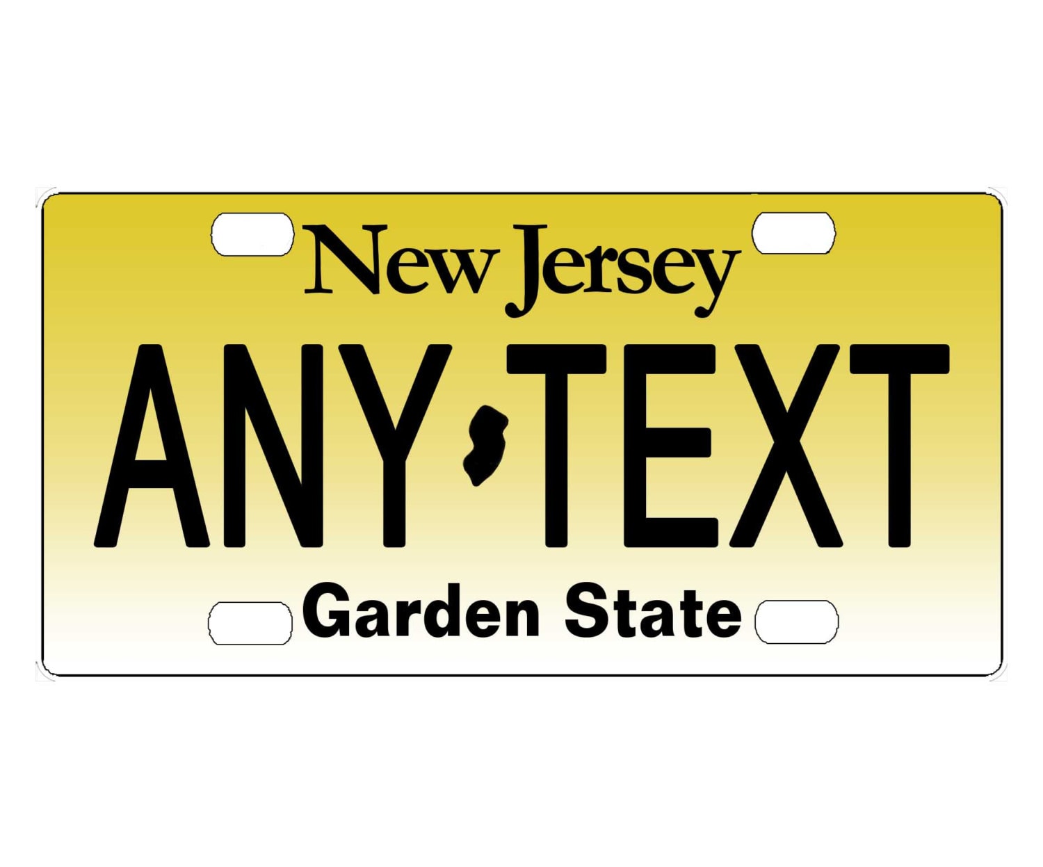 Custom personalized state license plate New Jersey Add Etsy