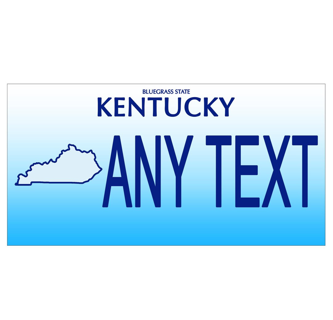 Ky's Sticker Custom, Full Color Sticker/decal License Plate - Kentucky. Two Designs ...