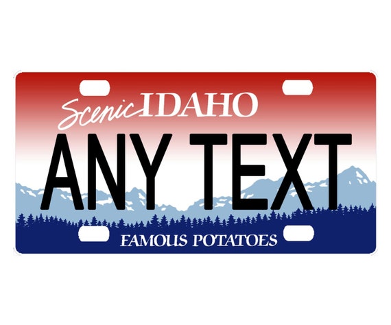 Personalized State License Plate Idaho Novelty Plate printed Flat
