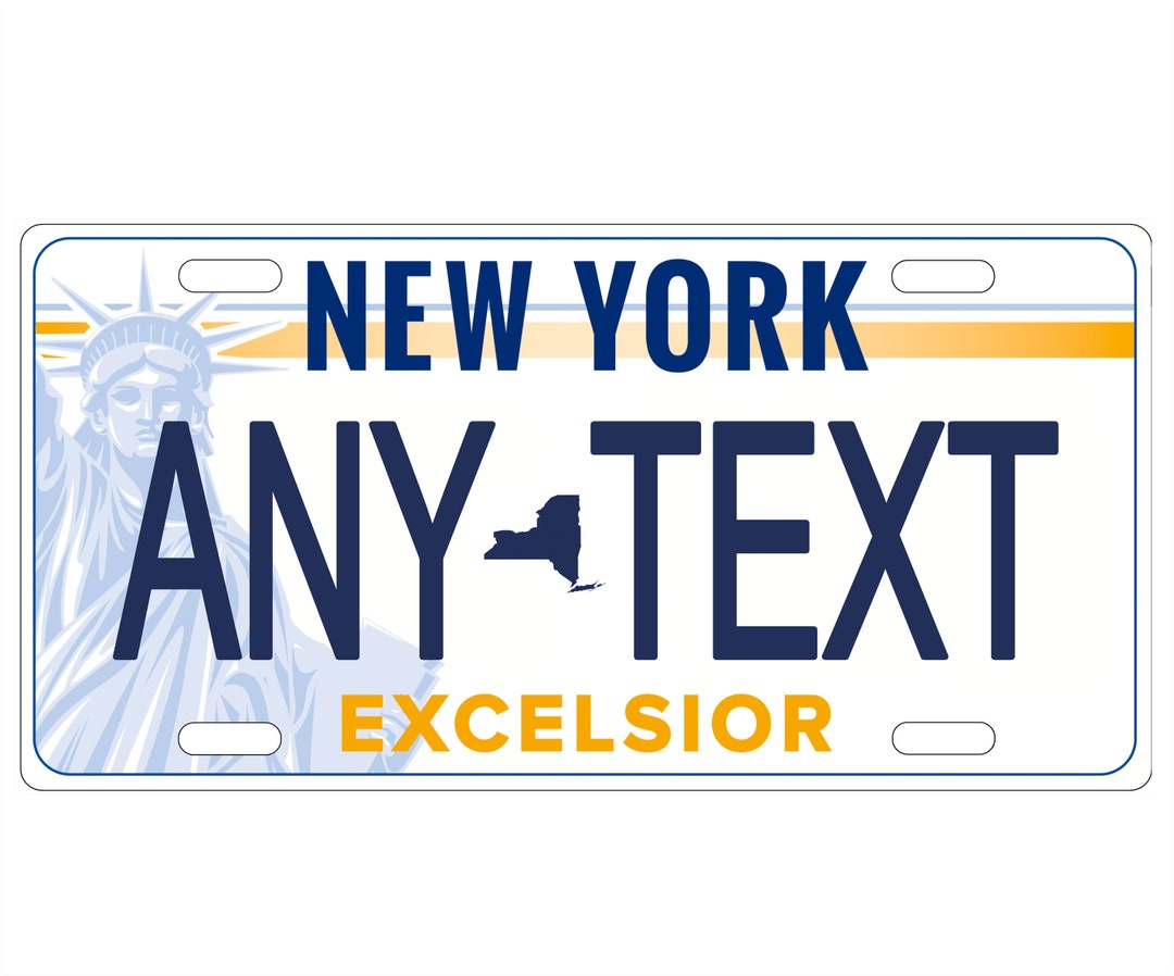 Expired 2020 New York License Plate – Excelsior Design, Random Letters/Numbers