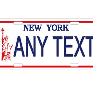 personalized state license plate - New York 1986  Novelty Plate-Printed Flat, 3 sizes