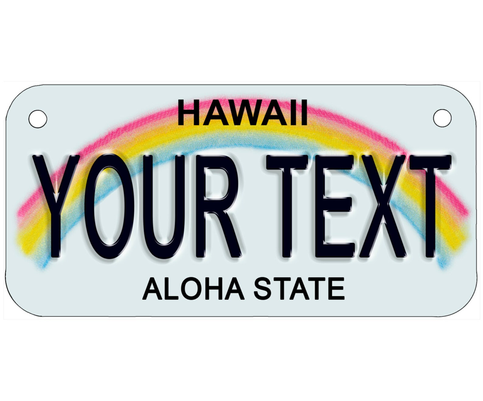 Custom personalized state license plate Hawaii Add Any Etsy