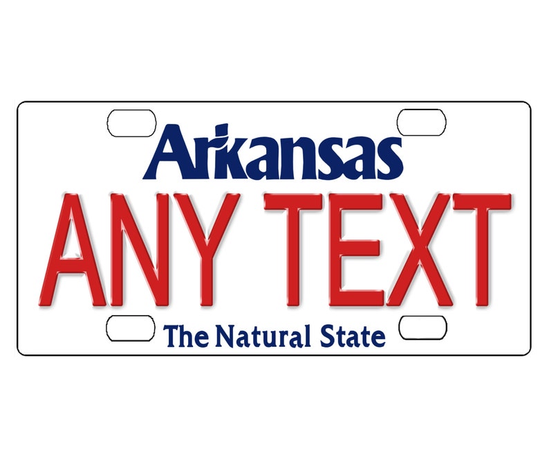 Custom Personalized State License Plate Arkansas 1997 Etsy