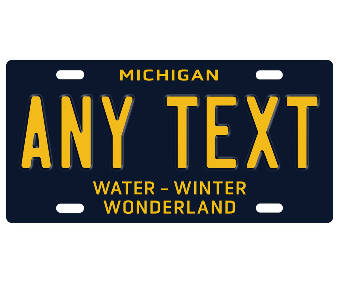 Custom, Personalized State License Plate Michigan 2023 Novelty Plateprinted FLAT, Not
