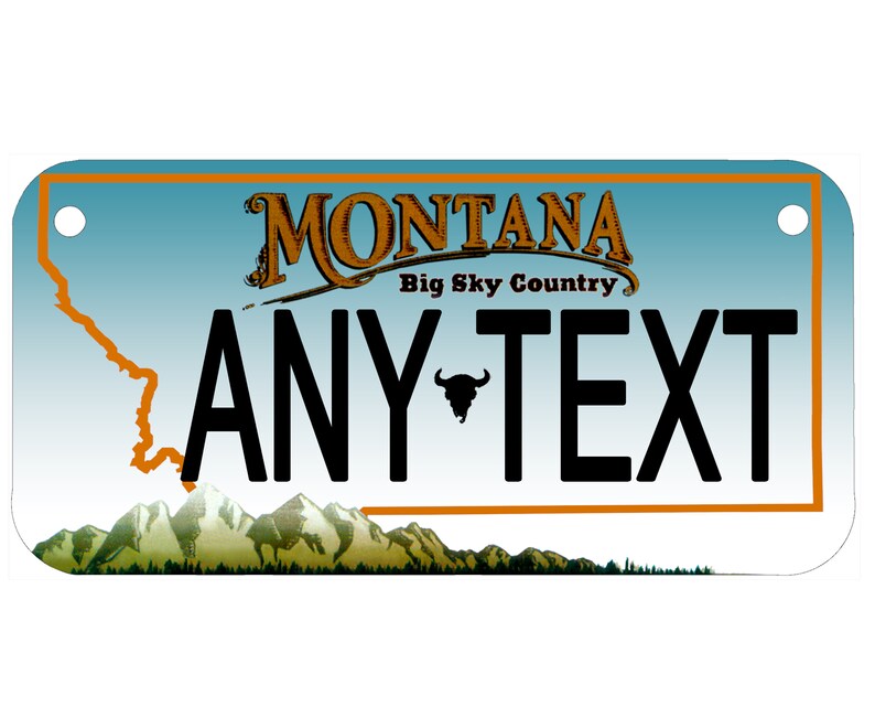 Custom Personalized State License Plate Montana Novelty Etsy