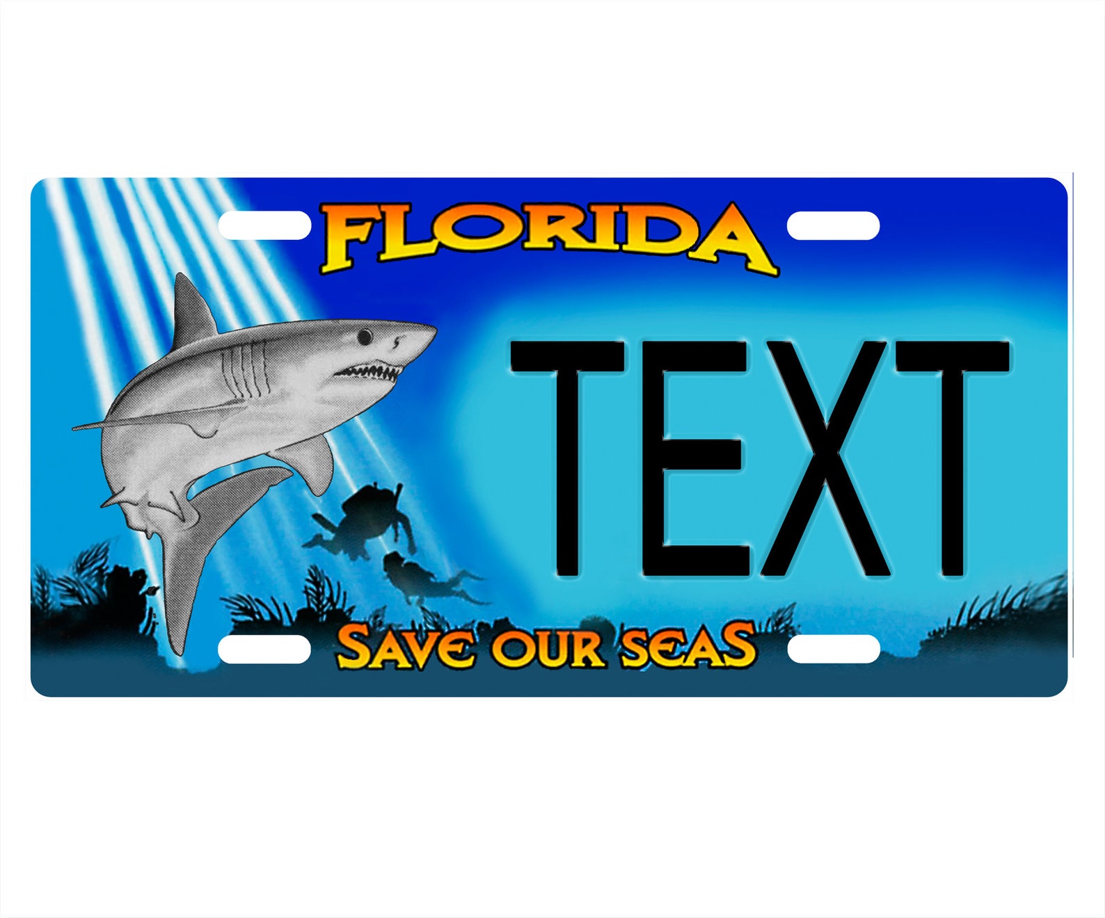Custom Personalized State License Plate Florida Save Our Etsy