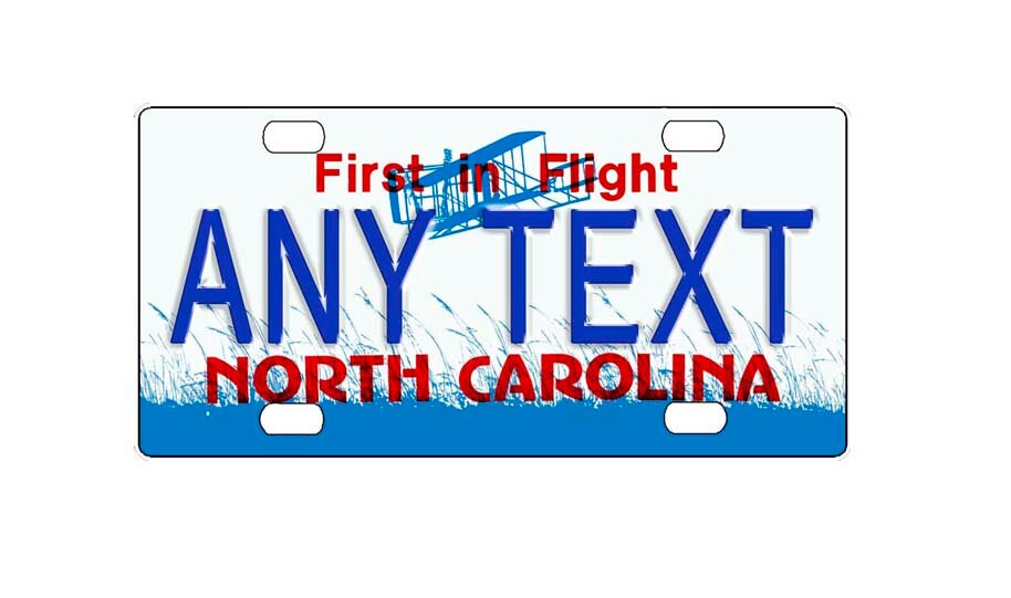 Personalized State License Plate North Carolina Novelty Plateprinted