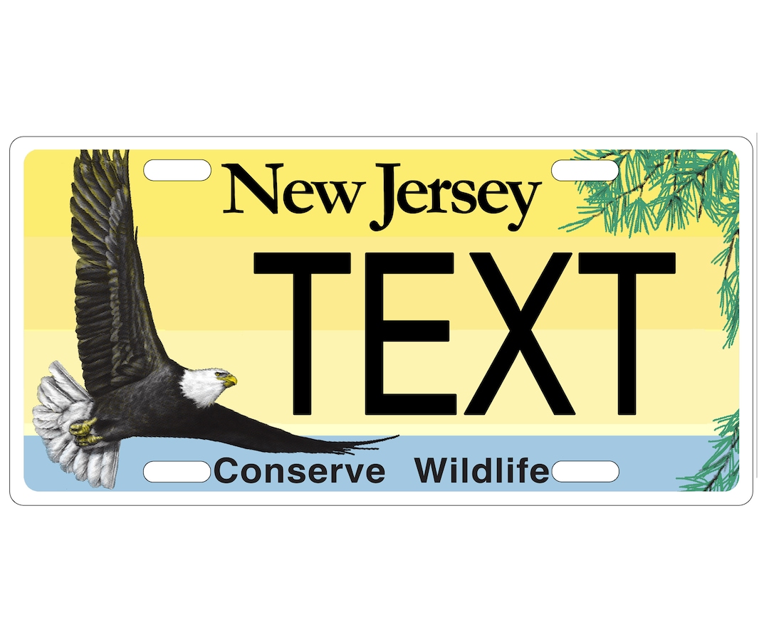 Personalized State License Plate New Jersey Conserve Etsy