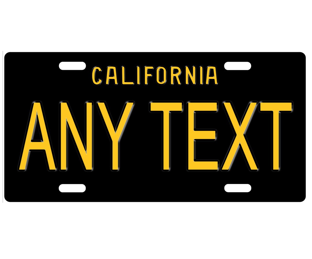 Personalized State License Plate California 1963 Novelty Plateprinted Flat, 3 Sizes Etsy