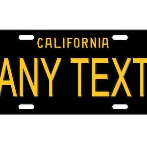 Personalized State License plate - California 1963 - Novelty Plate-Printed Flat, 3 Sizes