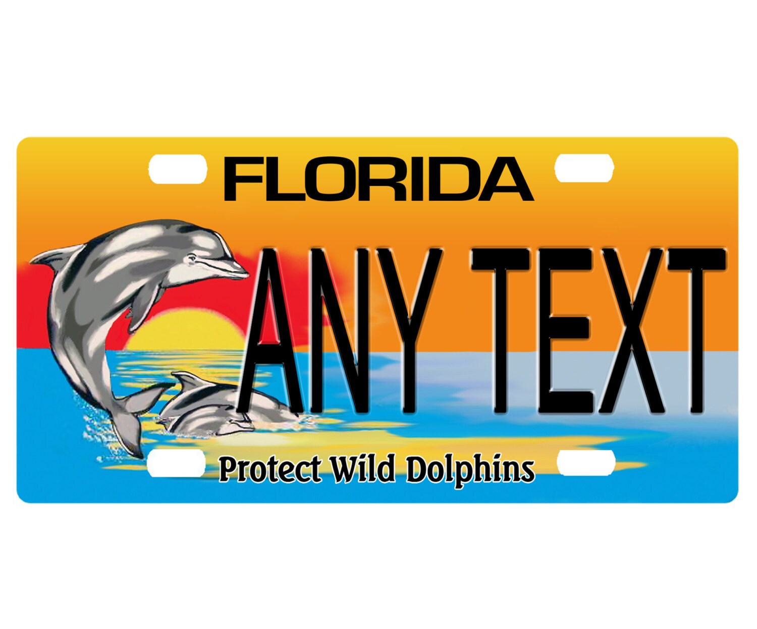 Custom personalized state license plate Florida Save Wild Etsy