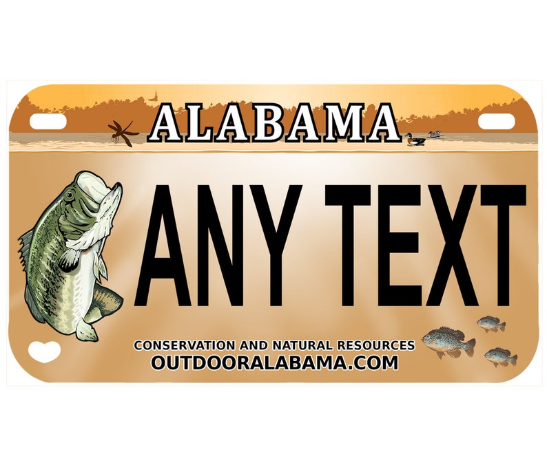 Custom Personalized State License Platealabama Natural Etsy UK