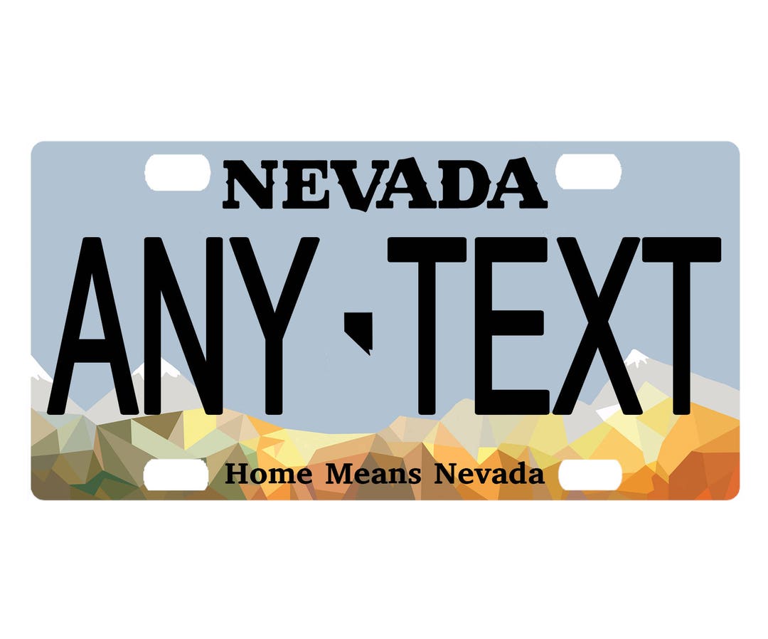Personalized State License Plate Nevada 2017 Novelty Plateprinted Flat
