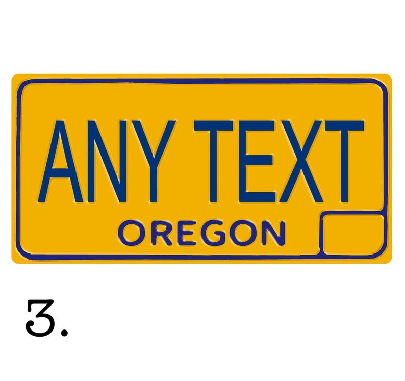 Custom, Full Color Sticker/decal License Plate - Oregon. Three Designs ...