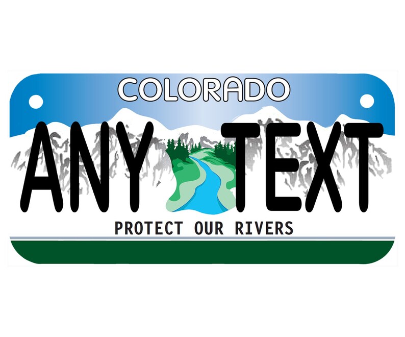 Custom Personalized State License Plate Colorado Protect Etsy