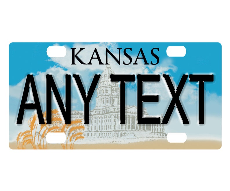 Custom Personalized State License Plate Kansas 2001 Novelty Etsy