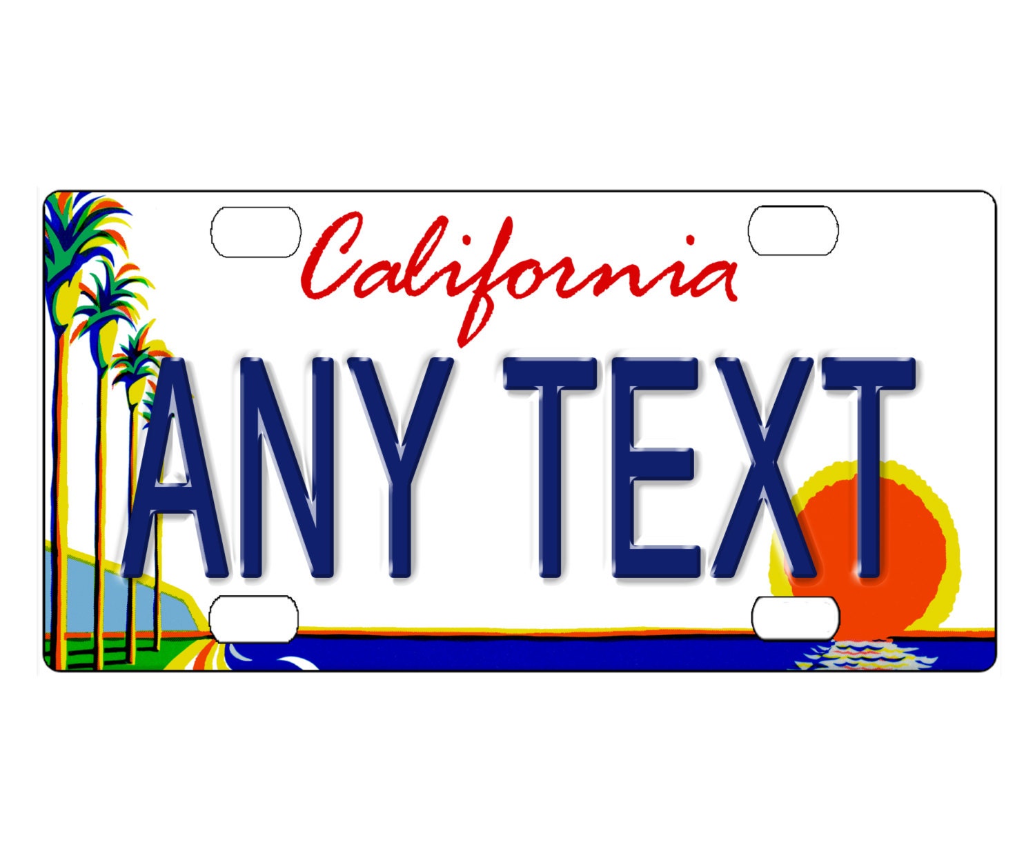 Custom personalized state license plate California 1994 Etsy