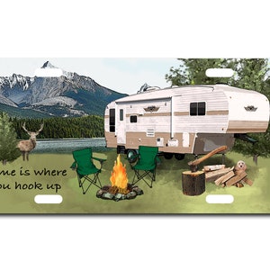 Personalized Standard Size License Plate - Watercolor 5th Wheel - add any text