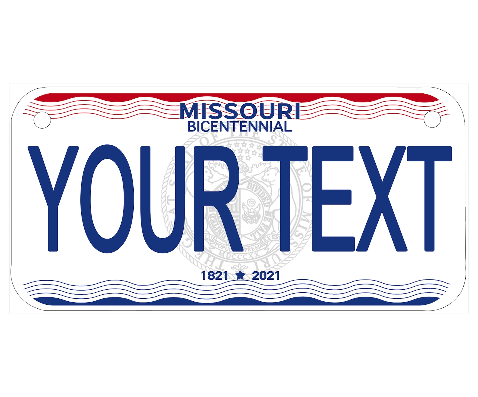 Custom Personalized State License Plate Missouri Etsy