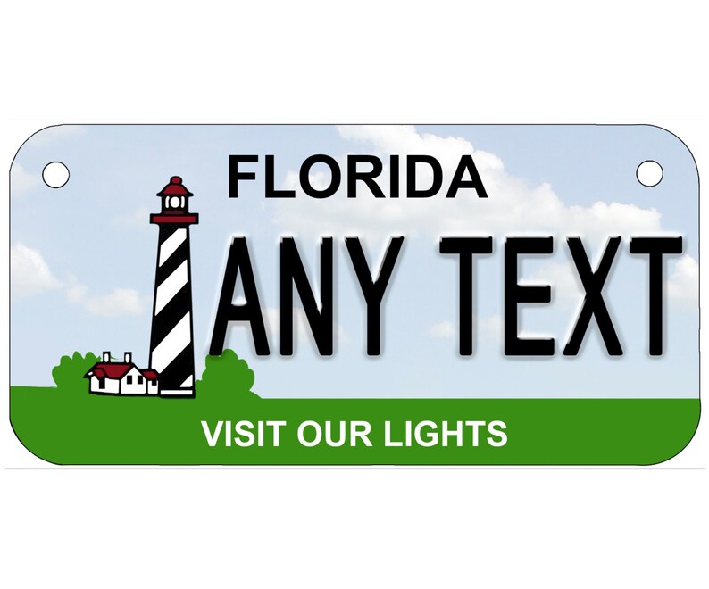 Custom Personalized State License Plate Florida Lighthouse Etsy