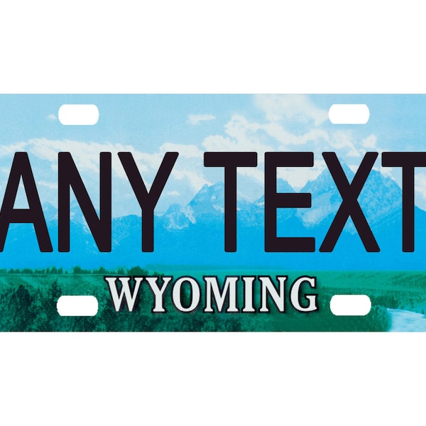 Wyoming License Plate Etsy