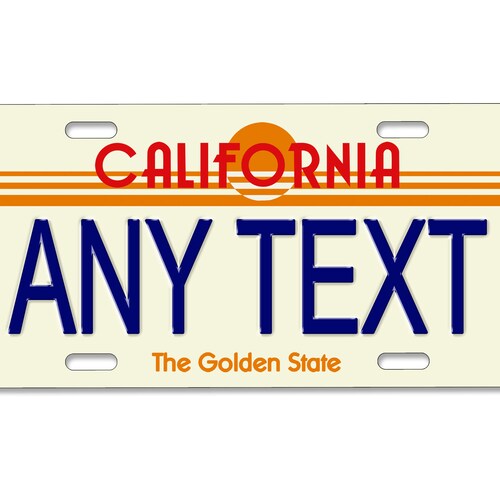 Custom Personalized State License Plate California 1984 Etsy