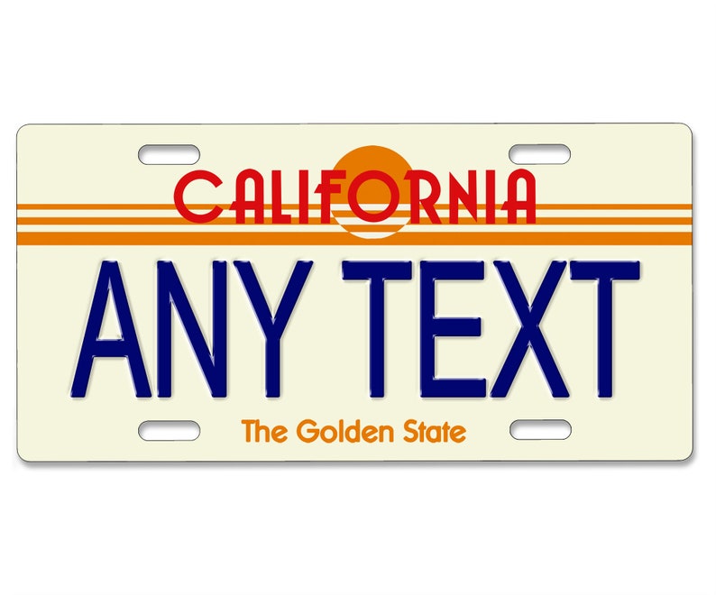 Custom Personalized State License Plate California 1984 Etsy