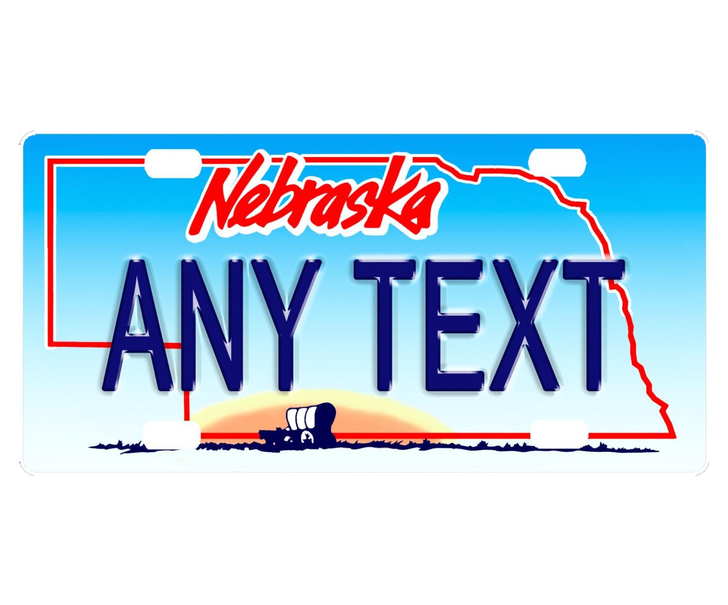 Custom Personalized State License Plate Nebraska Novelty Etsy