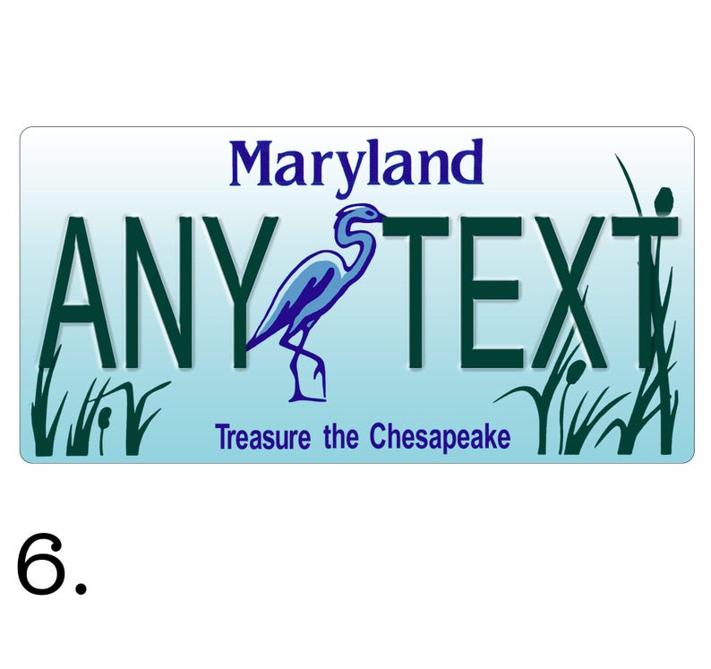 Custom, Full Color Sticker/decal License Plate - Maryland. Sx Designs ...