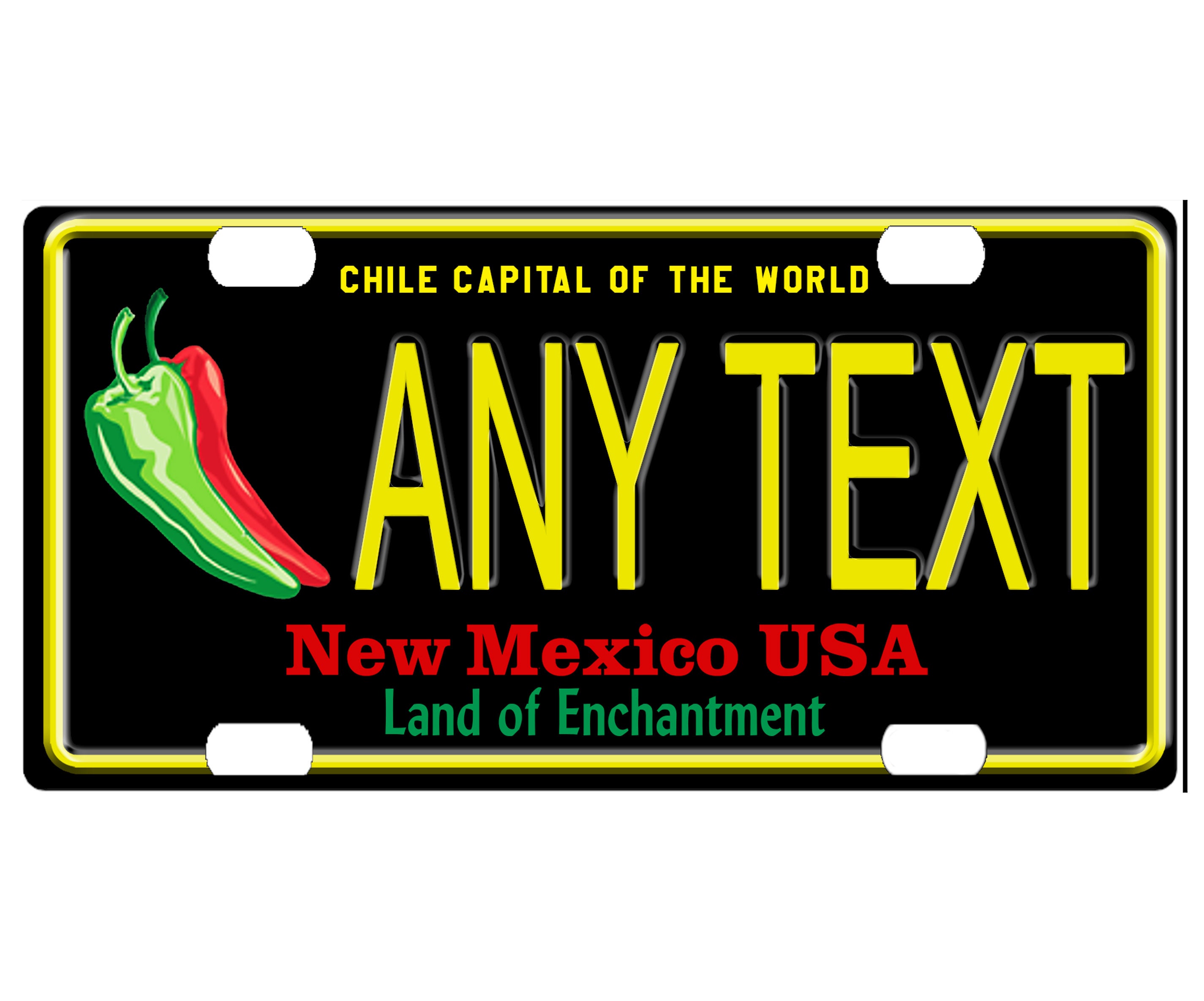Custom personalized state license plate New Mexico 3 Etsy