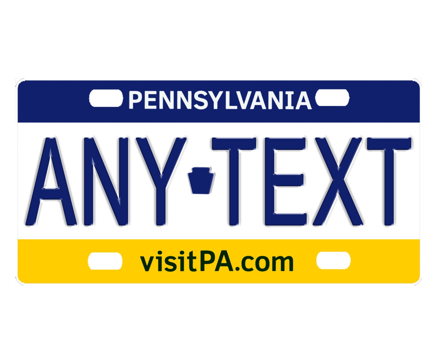 Custom Personalized State License Plate Pennsylvania Etsy